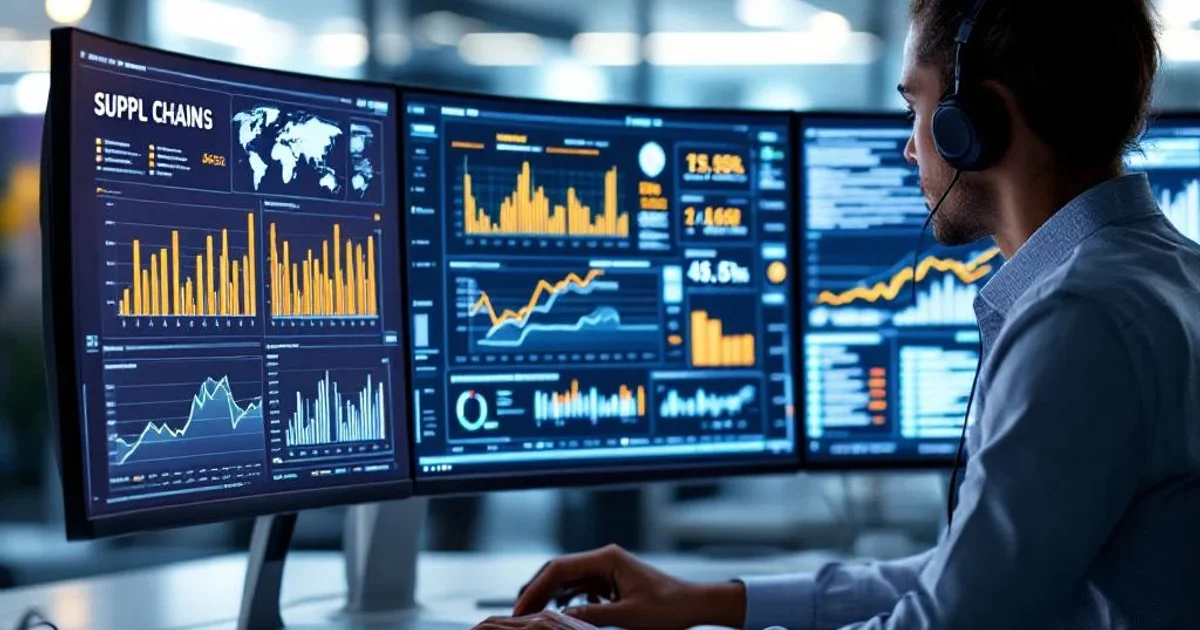 Schéma des conditions techniques pour déployer le NLP supply chain en PME : socle de données structurées accessible, modèle de langage LLM contextualisé avec vocabulaire métier supply chain, gestion des droits d'accès identique au système source