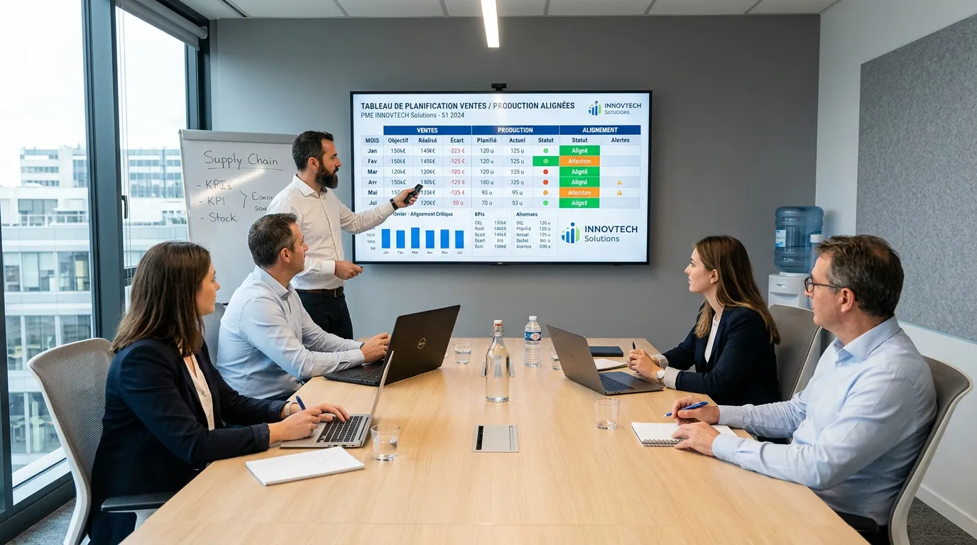 S&OP en PME : aligner ventes et production sans usine à gaz
